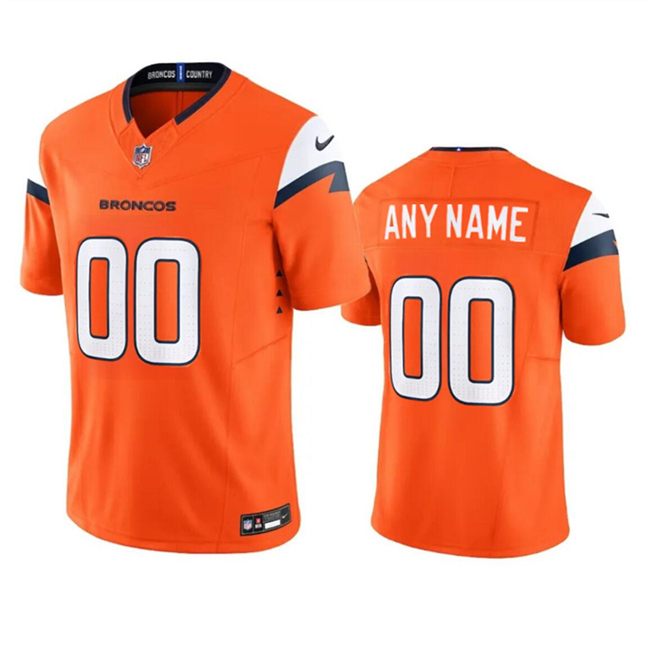 Youth Denver Broncos Active Player Custom Orange 2024 F.U.S.E. Vapor Limited Stitched Football Jersey
